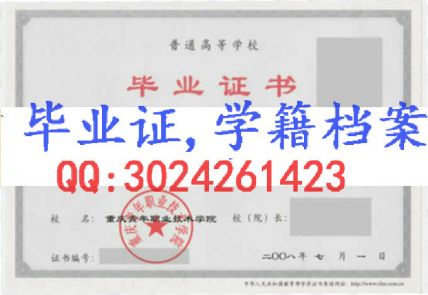 重庆青年职业技术学院毕业证样本