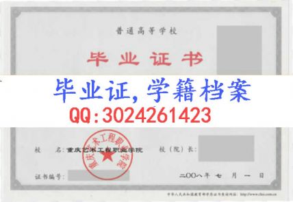 重庆艺术工程职业学院毕业证样本