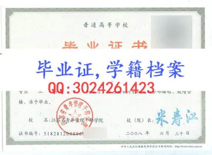 江苏省青年管理干部学院毕业证样本
