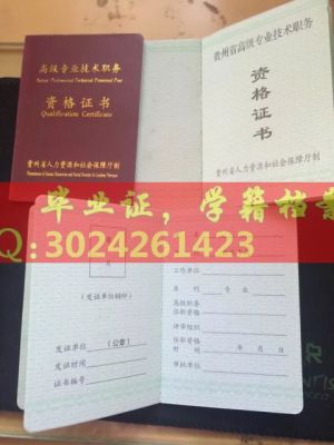 贵州省老版高级级资格证书职称证